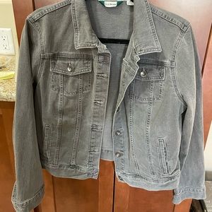 L.L. BEAN grey jean jacket - excellent used condition